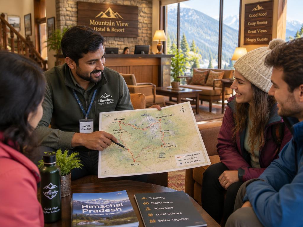 Our travel planner mapping a route